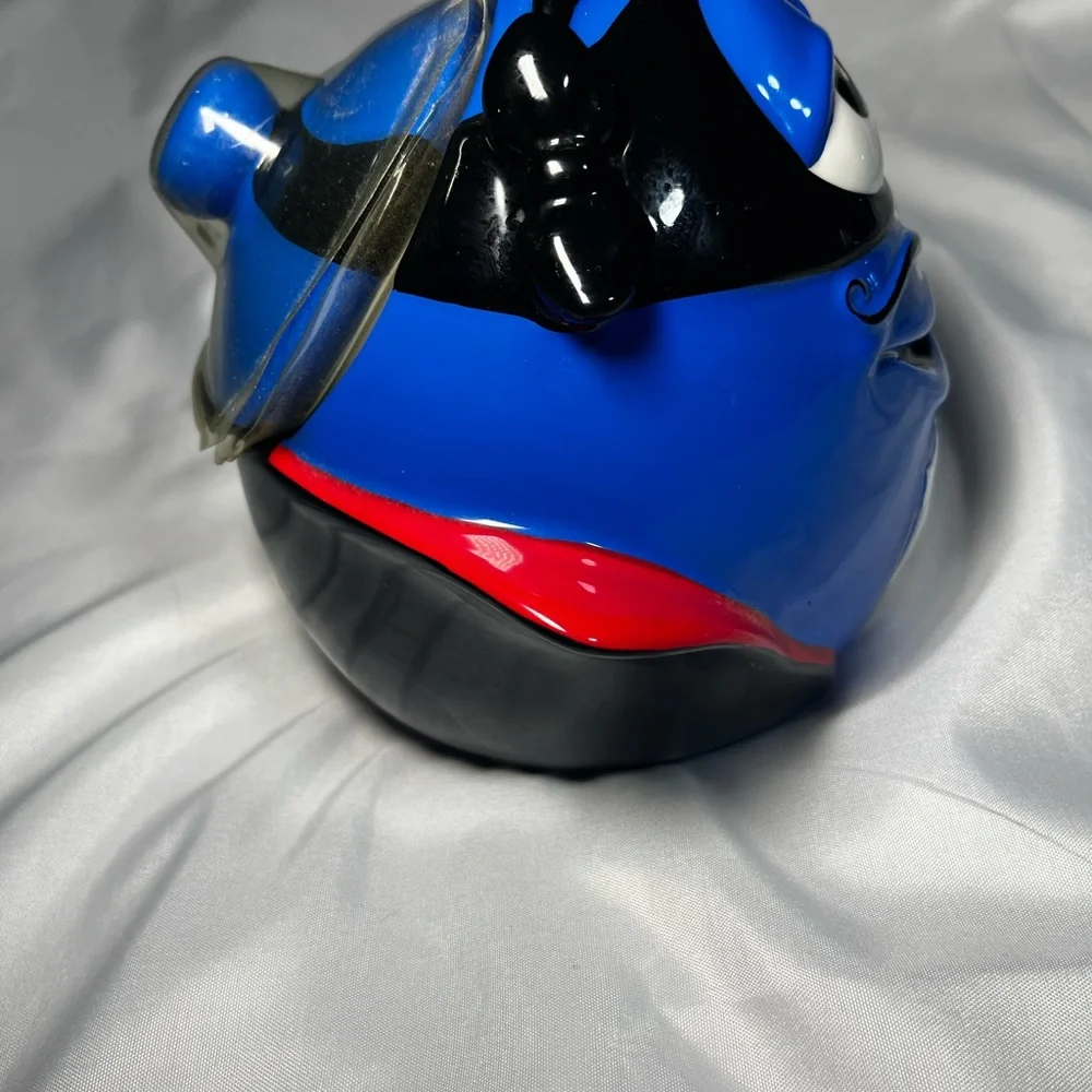 Vintage Galerie M&M’s Blue Zorro Ceramic Cookie Jar Canister‎ Collectible NEW